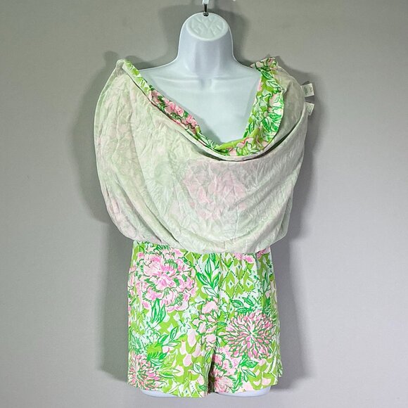 Lilly Pulitzer Parigi Women's Size S Fauna Green Skort Romper NWT - Picture 2 of 6